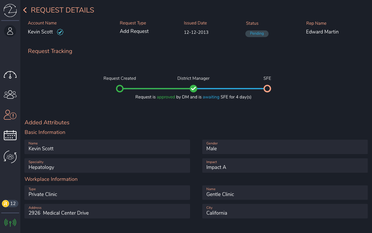 Workflows d'approbation des demandes HCP par les managers de première ligne