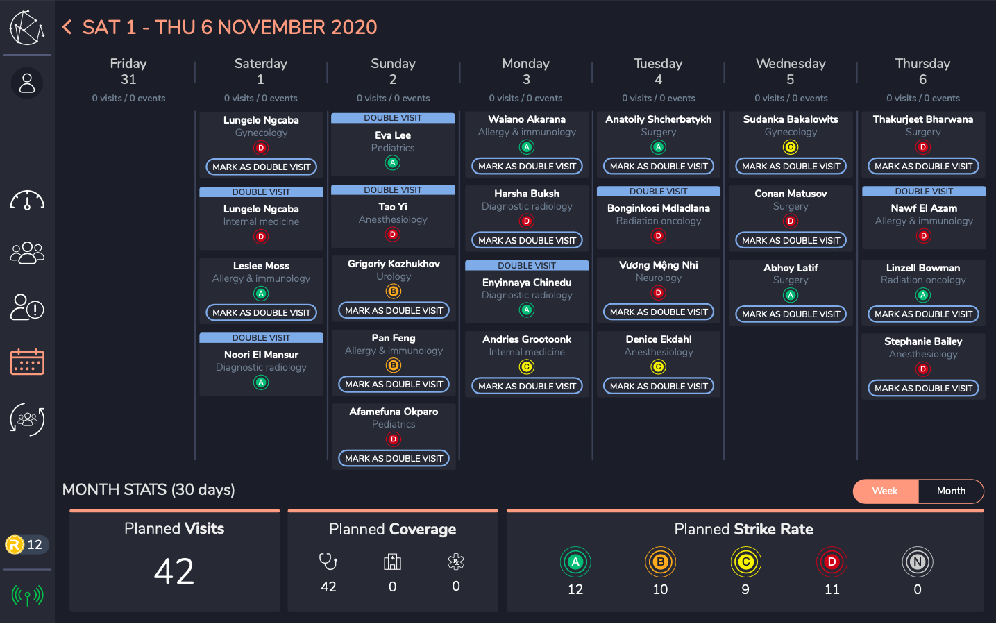 REVO CRM Booster double visit workflow for first-line manager field coaching.